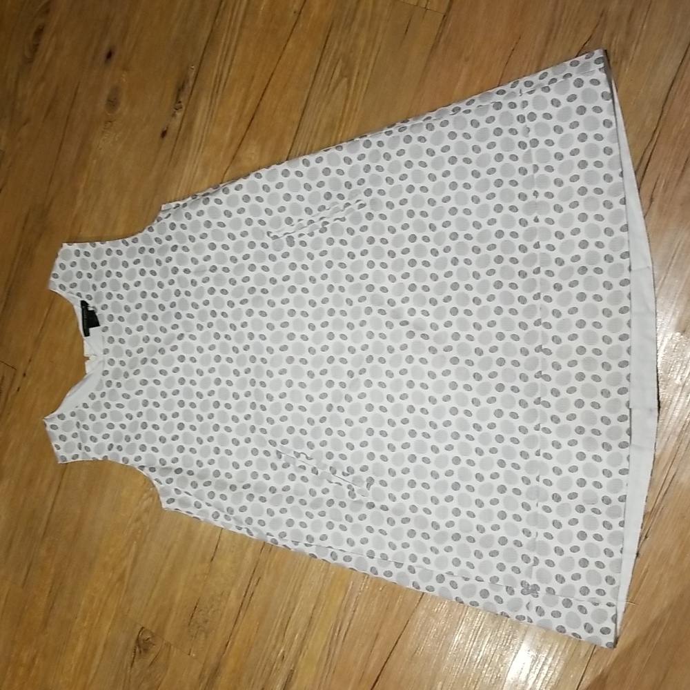 NWT Poppy Garden mini dress w/grey black circles szM